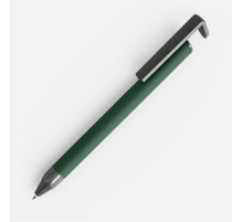 Ручка шариковая Standic с подставкой для телефона, зеленая