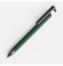 Ручка шариковая Standic с подставкой для телефона, зеленая