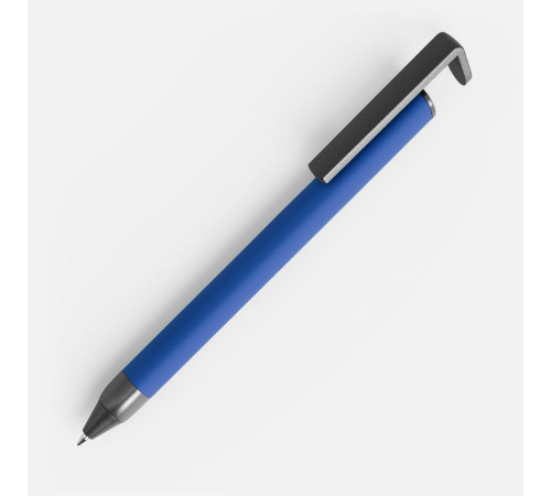 Ручка шариковая Standic с подставкой для телефона, синяя