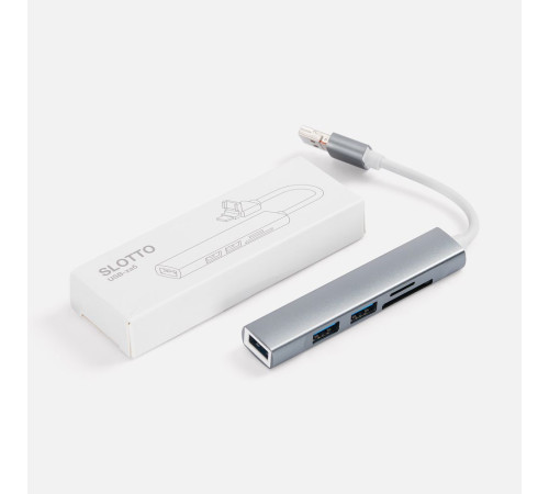 USB-хаб Slotto, серый