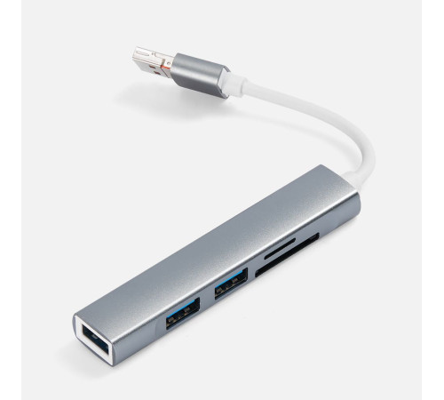 USB-хаб Slotto, серый