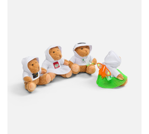 Мягкая игрушка «Мишка Cuddleton» в белом худи