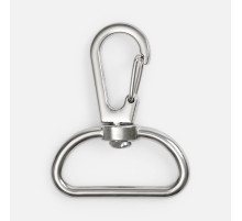 Застежка-карабин Snap Hook, L, серебристая (хром)
