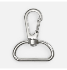Застежка-карабин Snap Hook, L, серебристая (хром)