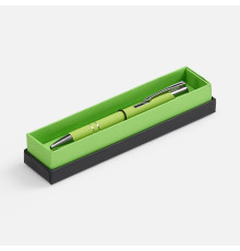 Ручка шариковая Keskus Soft Touch в футляре, зеленое яблоко