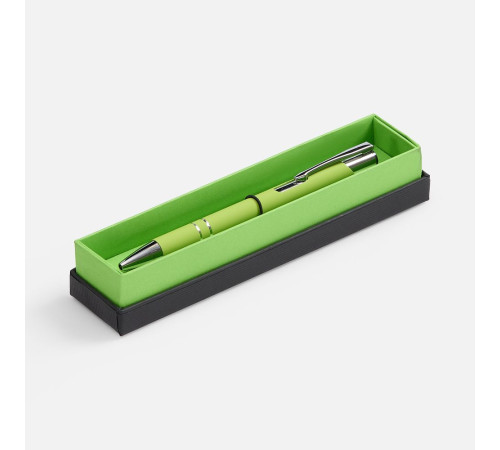 Ручка шариковая Keskus Soft Touch в футляре, зеленое яблоко