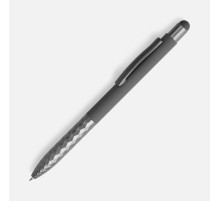 Ручка шариковая Digit Soft Touch со стилусом, серая