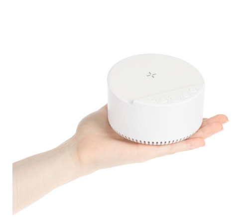 Bluetooth-колонка с беспроводной зарядкой relaxTime, белая