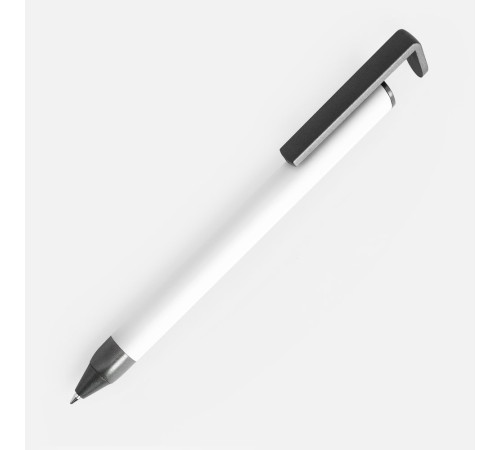 Ручка шариковая Standic с подставкой для телефона, белая