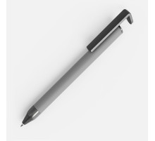 Ручка шариковая Standic с подставкой для телефона, серая