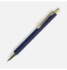 Ручка шариковая Lobby Soft Touch Gold, синяя