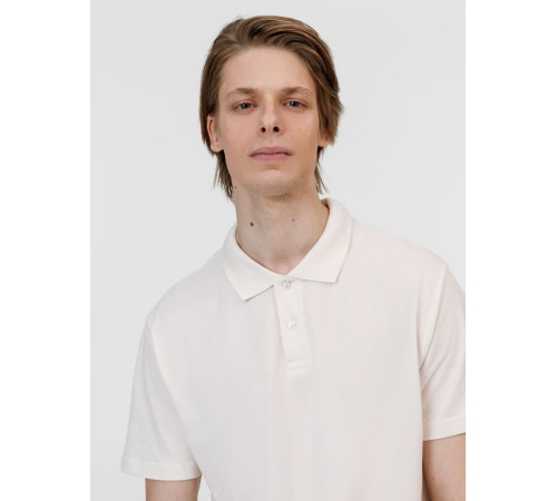 Рубашка поло унисекс Pulse, молочно-белая