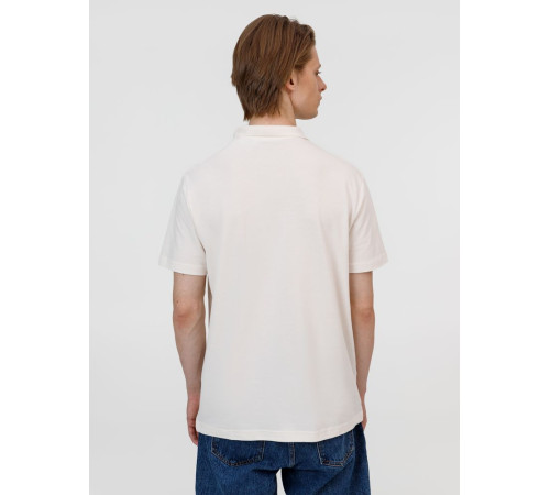 Рубашка поло унисекс Pulse, молочно-белая