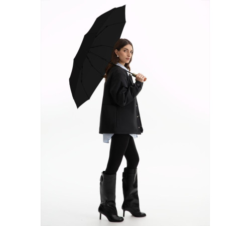 Зонт складной Cloudburst в подарочной упаковке, черный