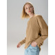 Футболка оверсайз с двойным рукавом Kosmos, бежевая