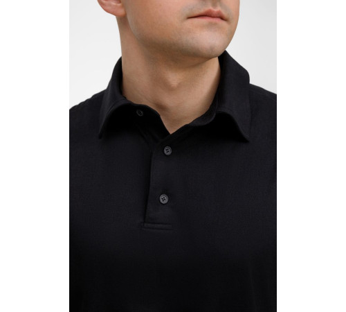 Рубашка поло унисекс Senti, черная