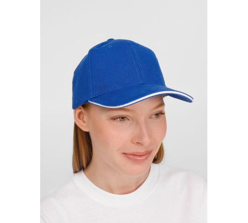 Бейсболка Buffalo, ярко-синяя с белым
