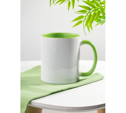 Кружка Promo Plus для сублимационной печати, зеленое яблоко