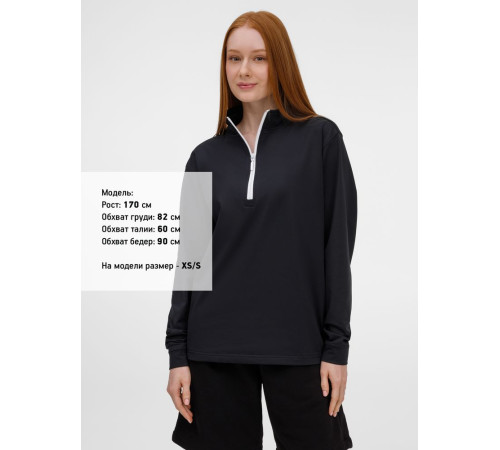 Свитшот на молнии Morfiss, черный