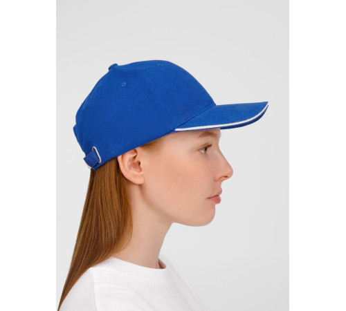 Бейсболка Buffalo, ярко-синяя с белым