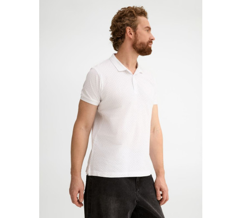 Рубашка поло мужская Brandy Men, белая с темно-синим