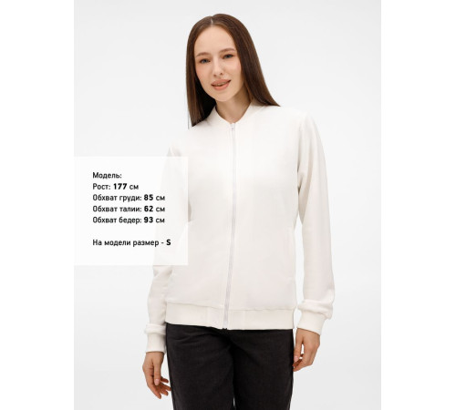 Бомбер унисекс Townie, молочно-белый
