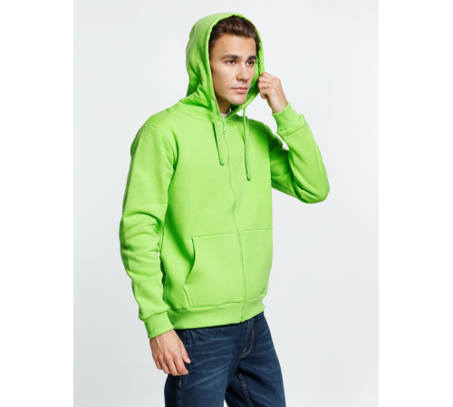Толстовка на молнии с капюшоном Siverga Heavy 2.0, зеленое яблоко