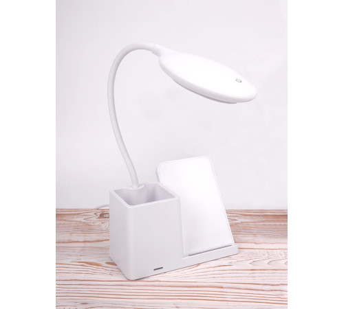 Лампа с органайзером и беспроводной зарядкой writeLight, ver. 2, белая