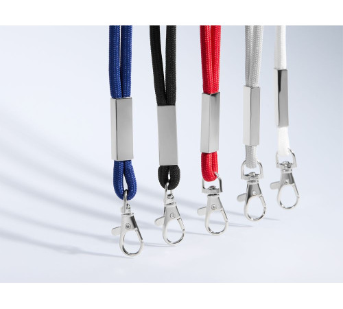 Шнурок для бейджа Tube Metal, черный