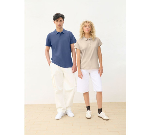 Рубашка поло унисекс Pulse, голубая