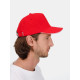 Бейсболка Classic 2.0, красная с белым кантом