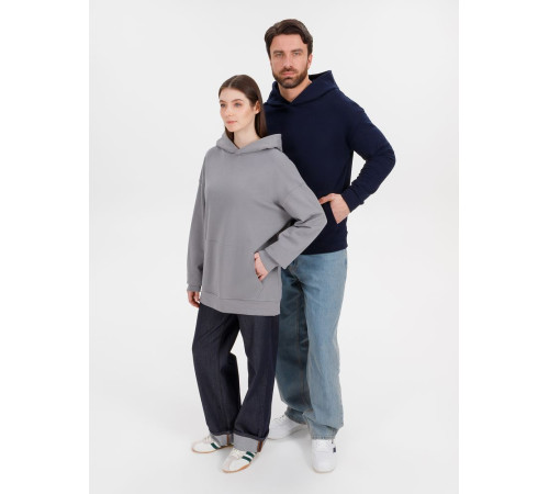 Худи оверсайз унисекс Outshine, серое