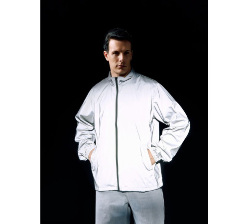 Ветровка Manifest 2.0 из светоотражающей ткани, серая