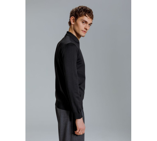 Рубашка поло мужская с длинным рукавом Terrazzo, черная