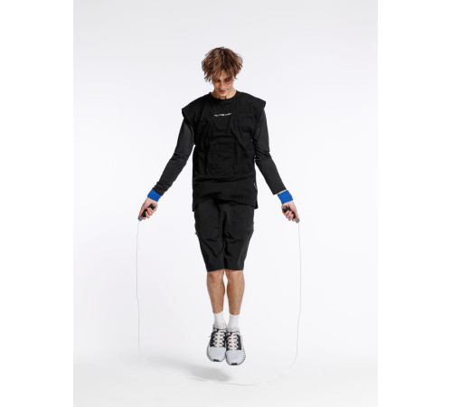 Скакалка скоростная Arriba, черная с серым