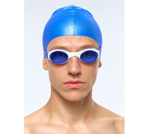 Очки для плавания Swimatic, синие с белым