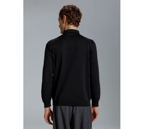 Рубашка поло мужская с длинным рукавом Terrazzo, черная