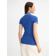 Рубашка поло женская Pasadena Women 200 с контрастной отделкой, ярко-синяя с белым