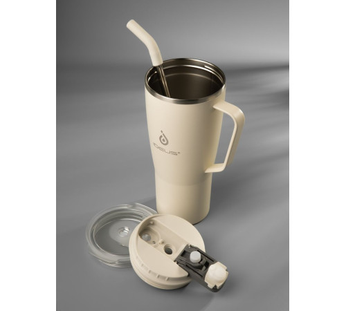 Термостакан Kasumigaoka, белый (молочный)