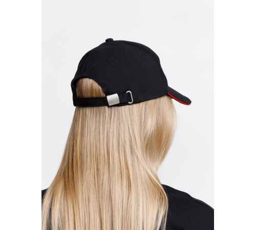 Бейсболка Long Beach, черная с красным