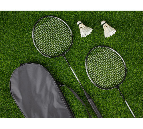 Набор для игры в бадминтон Gloucester, черно-серый