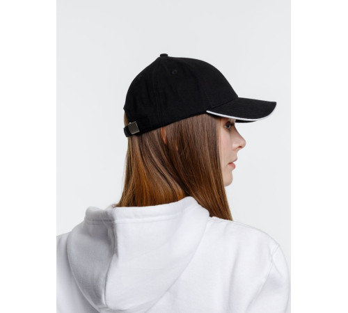 Бейсболка Spiker, черная с белым