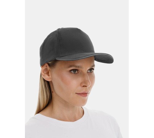 Бейсболка Long Beach, темно-серая со светло-серым