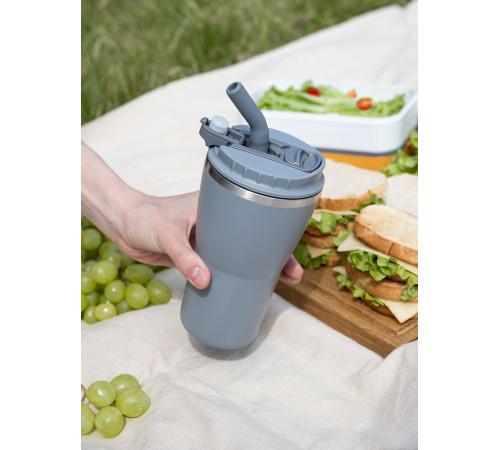 Термостакан Sapporo без логотипа, серый