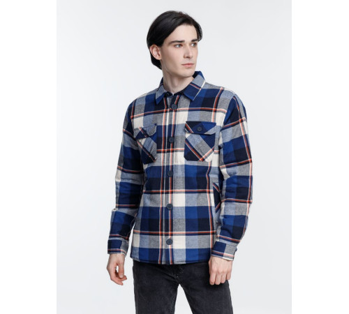 Куртка-рубашка оверсайз унисекс Noah, синяя