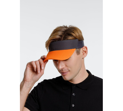 Козырек Grand Slam, темно-серый с оранжевым