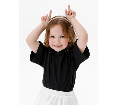 Футболка детская оверсайз Teezer, черная