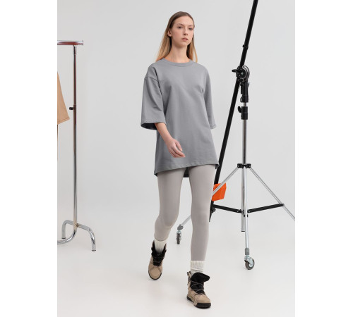 Футболка оверсайз унисекс Kosmos 2.0, светло-серая