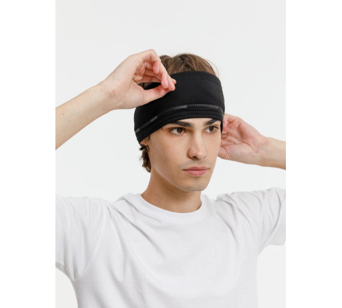 Спортивная повязка утепленная Jogge, черная