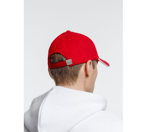 Бейсболка Spiker, красная с белым